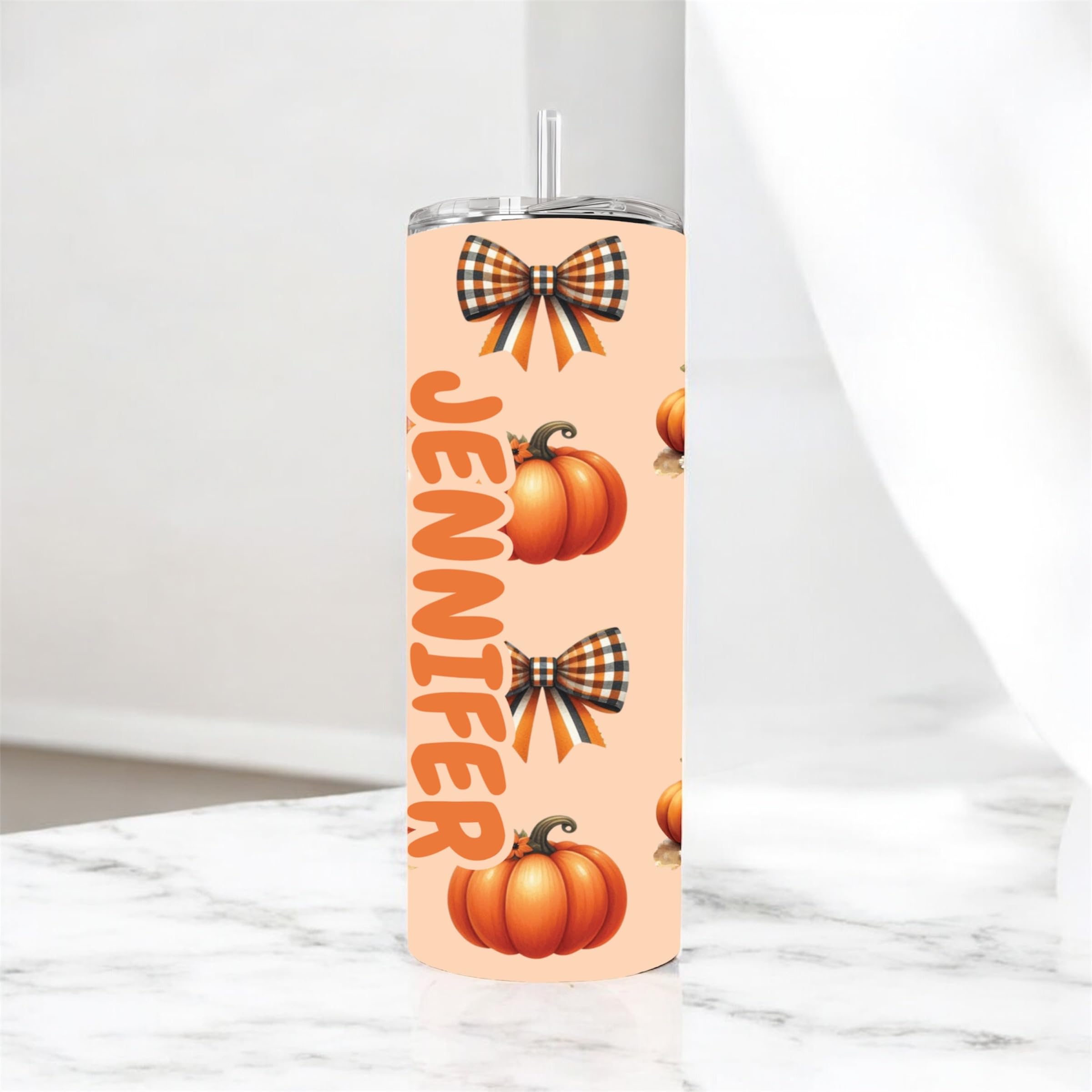 Fall tumblers, personalized Fall tumbler, custom Halloween cup, Autumn 20oz stainless steel tumbler with name and lid