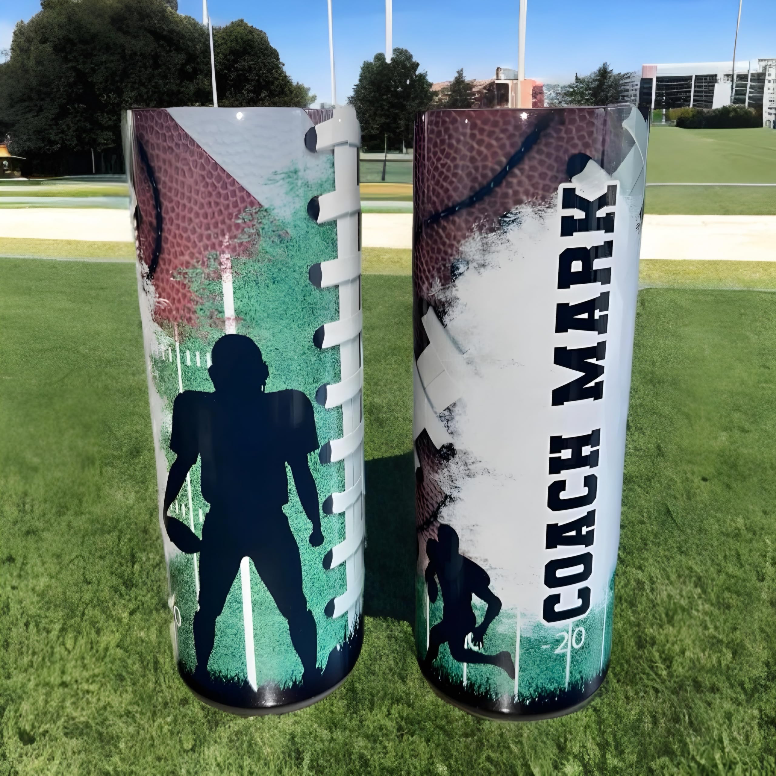 Gifts for football coach and player, personalized tumbler with name for best football coach, customized tumblers for birthday Father’s Day