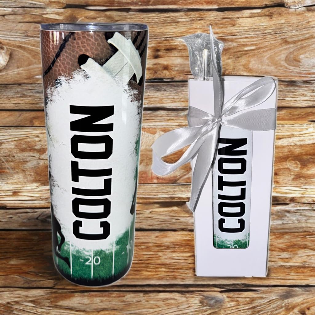Gifts for football coach and player, personalized tumbler with name for best football coach, customized tumblers for birthday Father’s Day