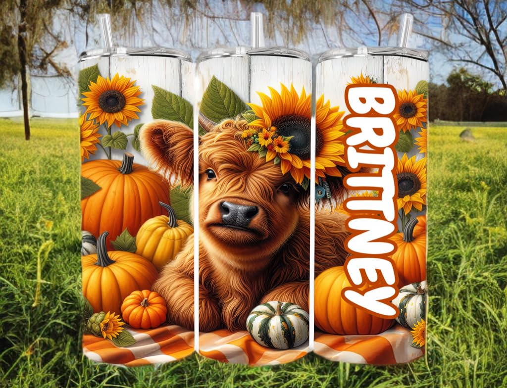 Fall tumblers, personalized Fall tumbler, custom Halloween cup, Autumn 20oz stainless steel tumbler with name and lid