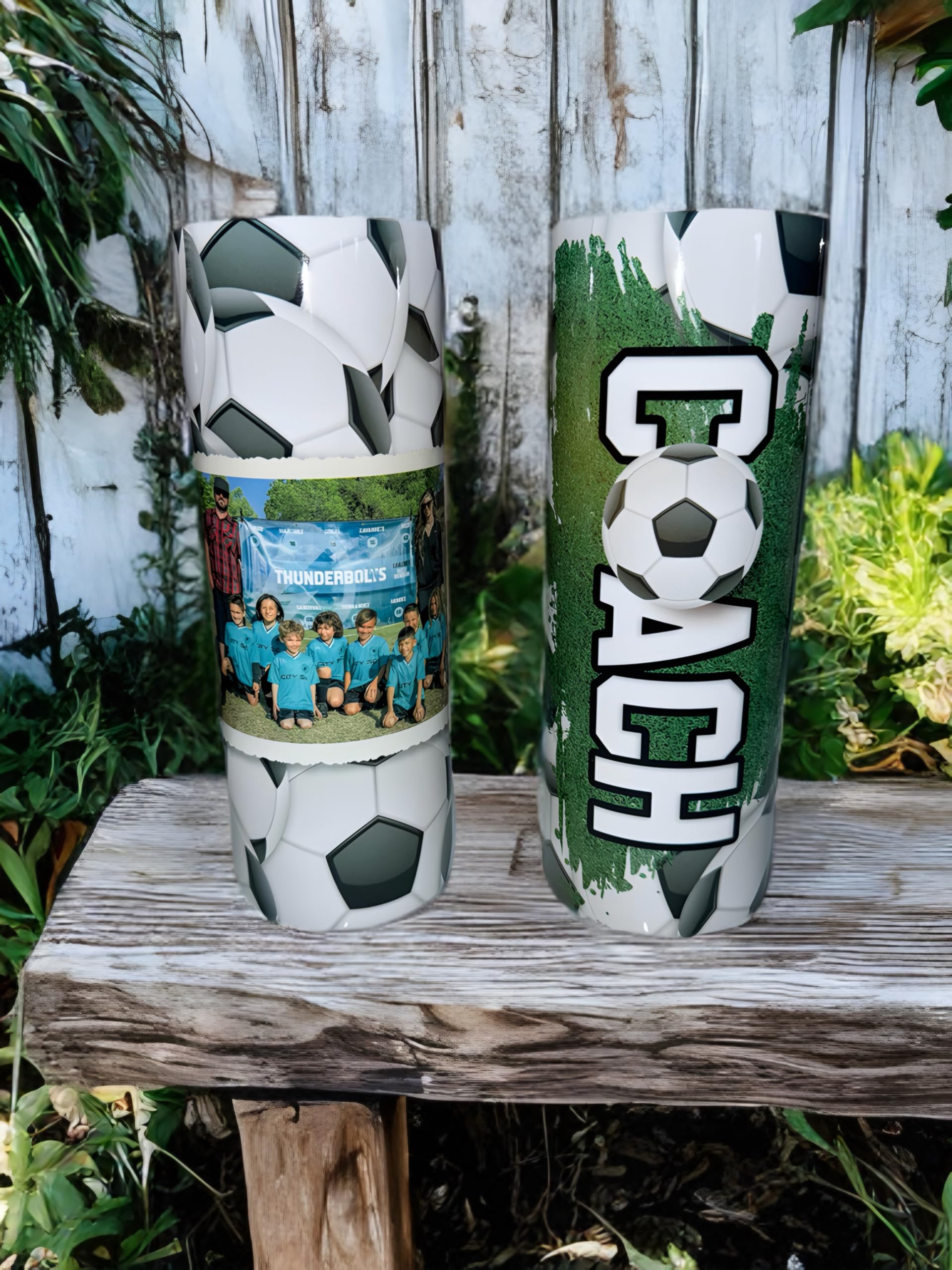 Gifts for soccer coach personalized tumbler mug cup with picture, tumblers for birthday Father’s Day best coach ever