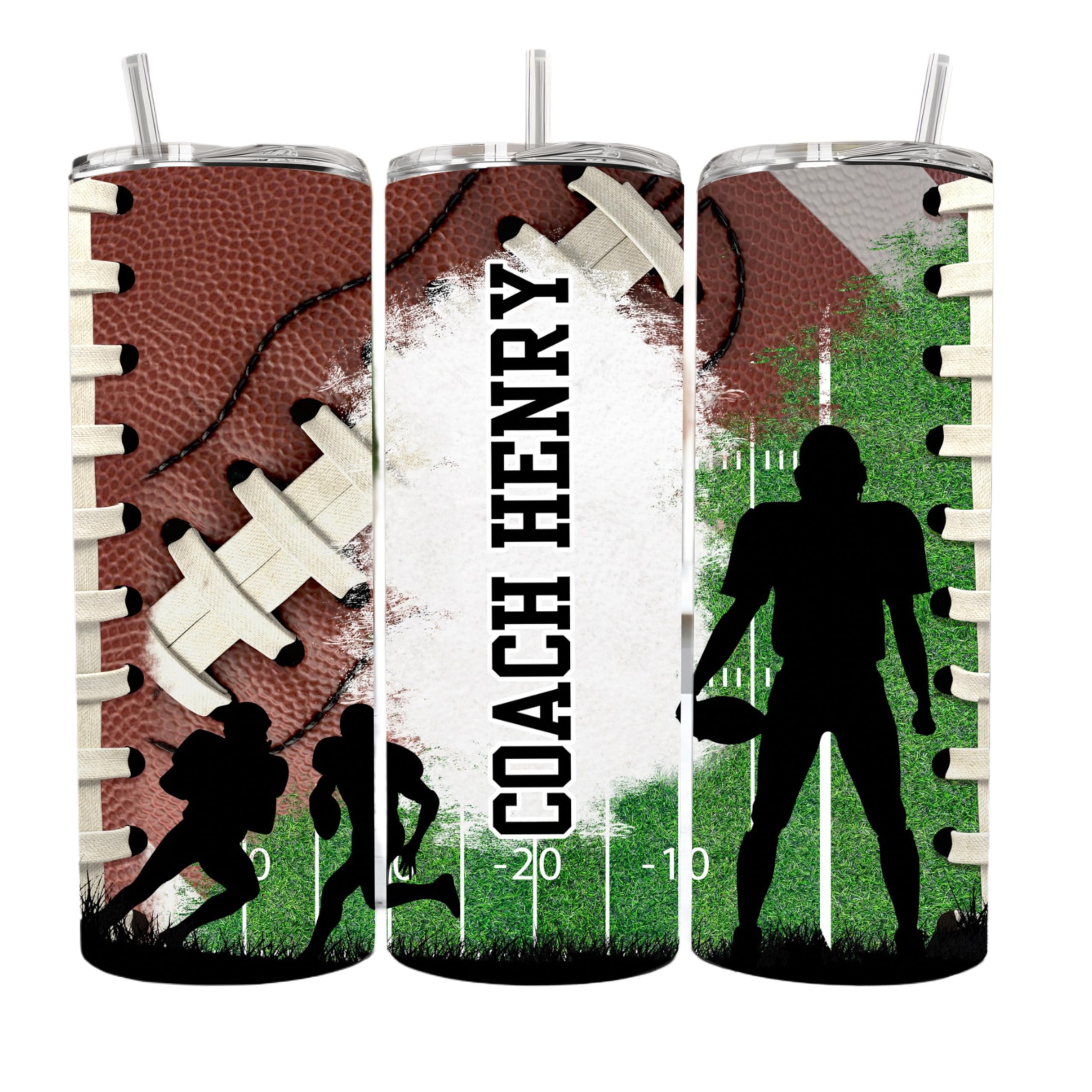 Gifts for football coach and player, personalized tumbler with name for best football coach, customized tumblers for birthday Father’s Day