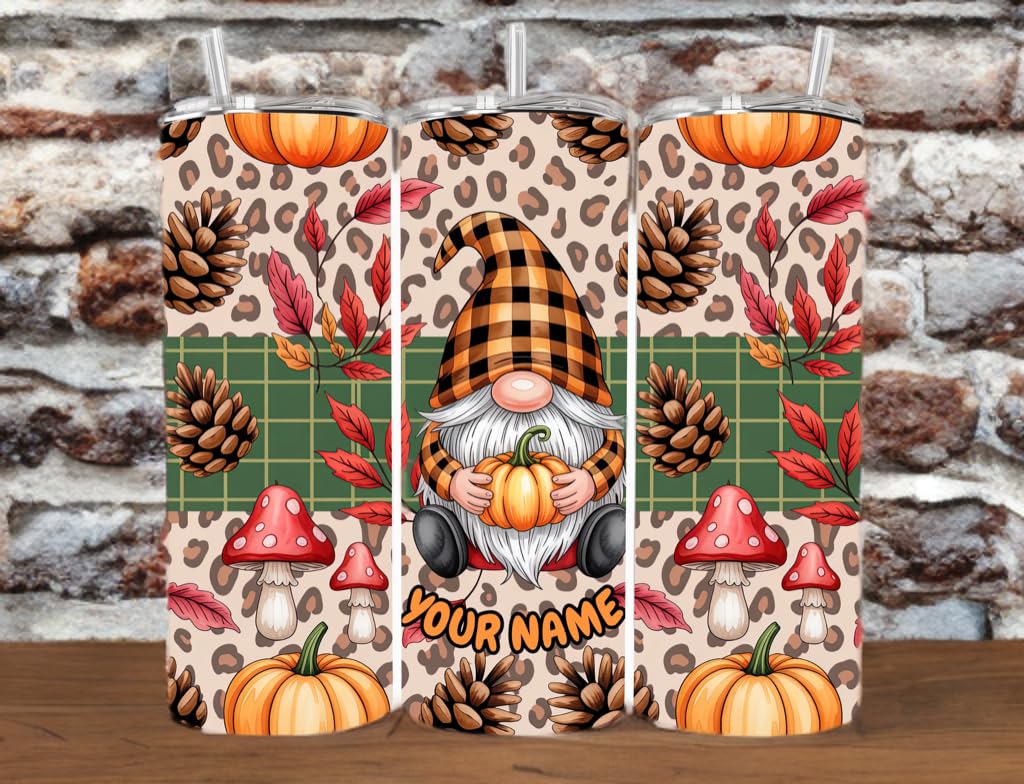 Fall tumblers, personalized Fall tumbler, custom Halloween cup, Autumn 20oz stainless steel tumbler with name and lid
