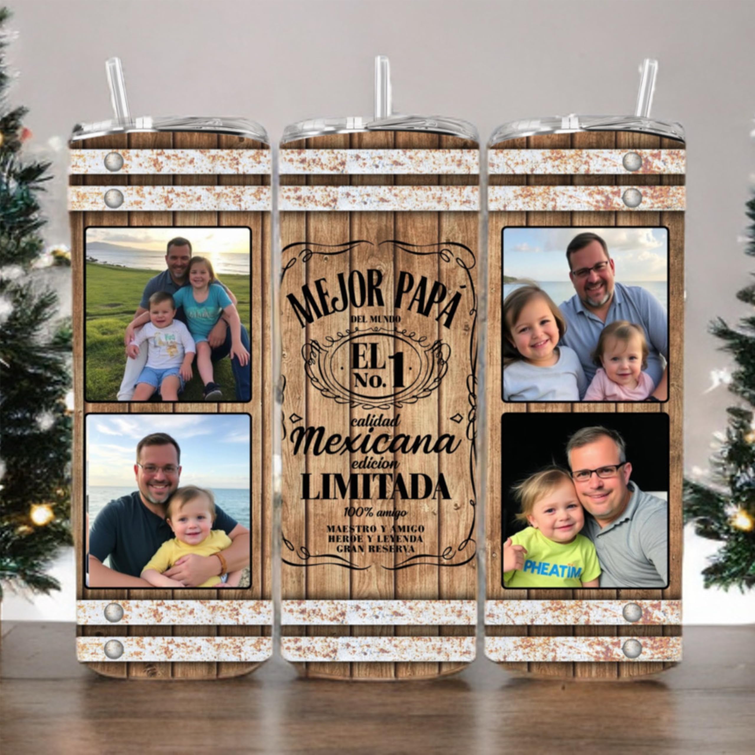 gifts for dad, happy Father’s Day, Birthday, Christmas, custom cups for dad, cups for dad with pictures 20oz tumbler stainless steel with lid and straw.