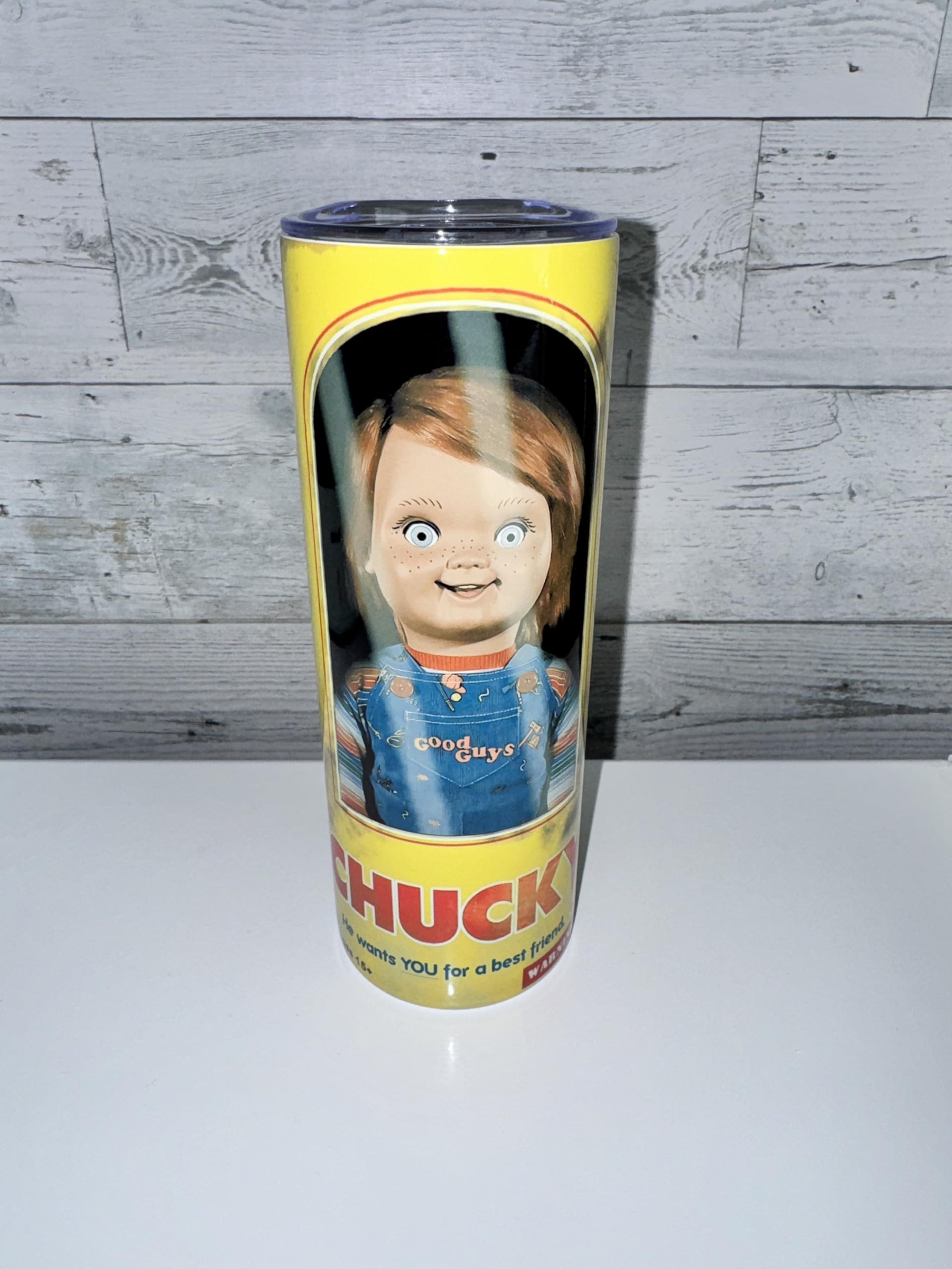 Chucky cup, Personalized 20oz tumbler, personalized horror cup, double wall tumbler, nostalgia, horror tumbler