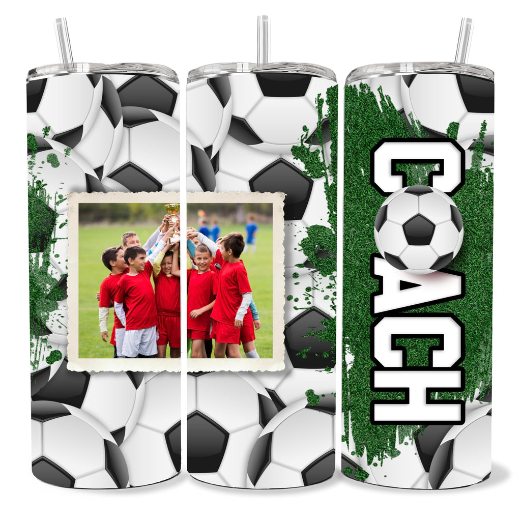 Gifts for soccer coach personalized tumbler mug cup with picture, tumblers for birthday Father’s Day best coach ever