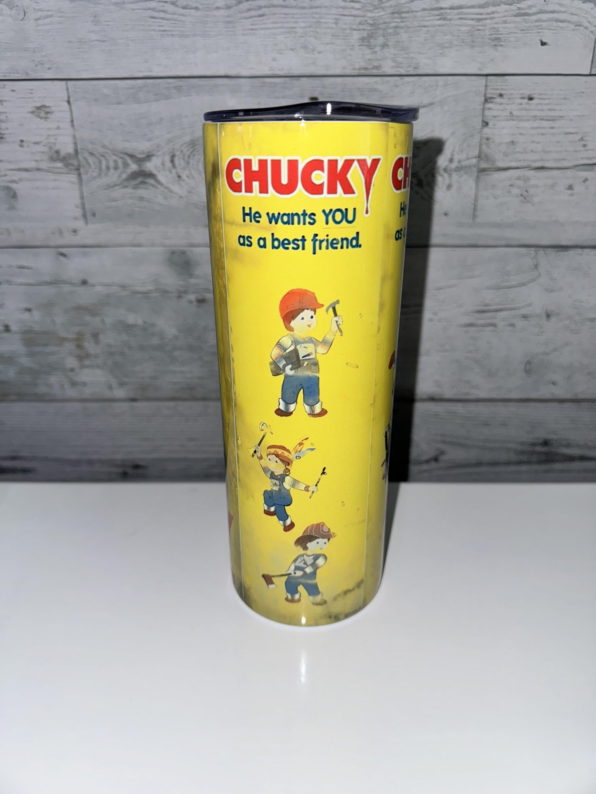 Chucky cup, Personalized 20oz tumbler, personalized horror cup, double wall tumbler, nostalgia, horror tumbler
