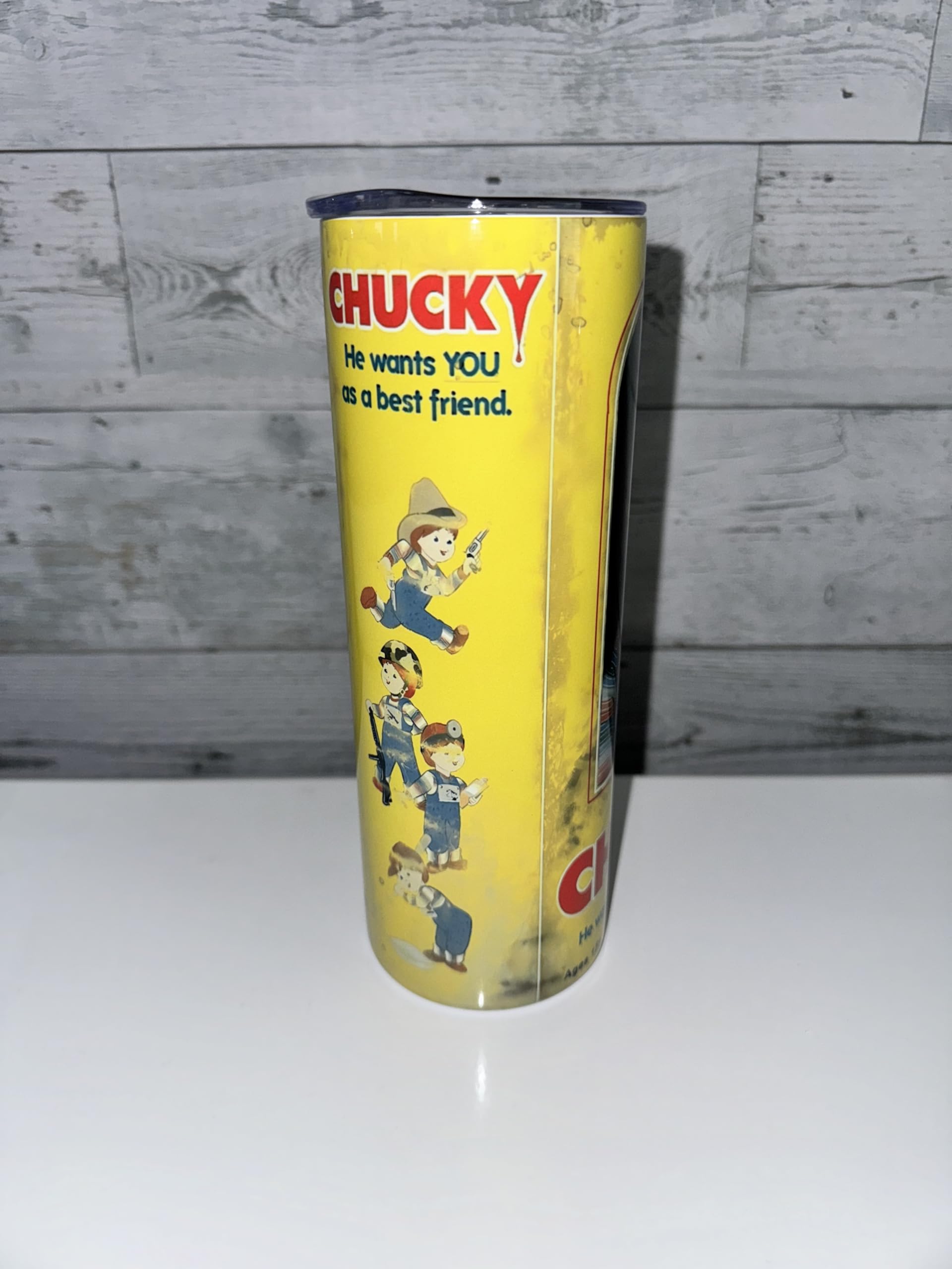 Chucky cup, Personalized 20oz tumbler, personalized horror cup, double wall tumbler, nostalgia, horror tumbler