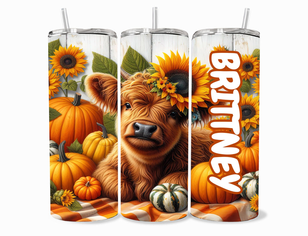 Fall tumblers, personalized Fall tumbler, custom Halloween cup, Autumn 20oz stainless steel tumbler with name and lid
