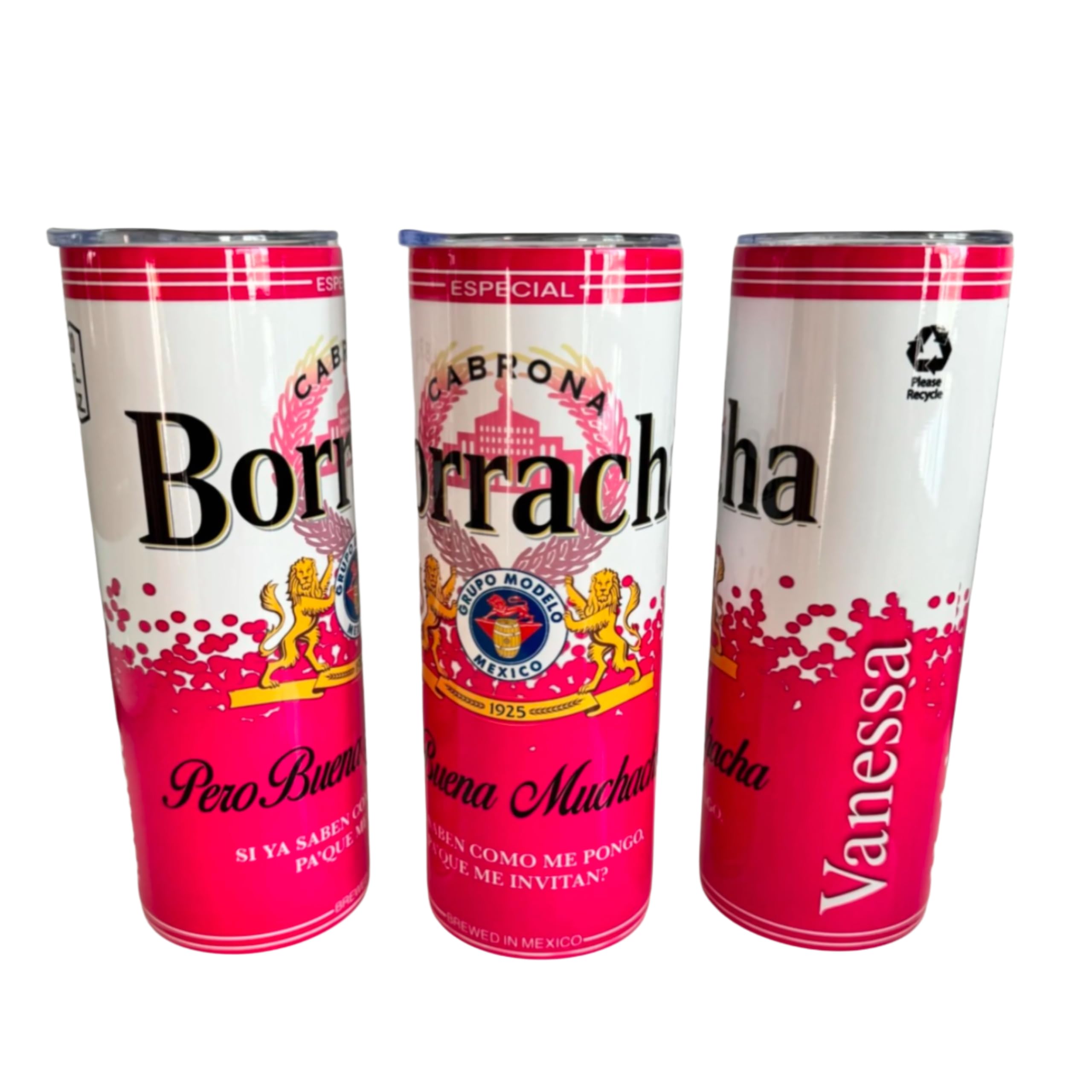Borracha cup with name, borracha tumbler borracha pero buena muchacha stainless steel tumbler, funny borracha cup with name, si ya saben como me pongo pa que me invitan, 20oz Tumbler with lid
